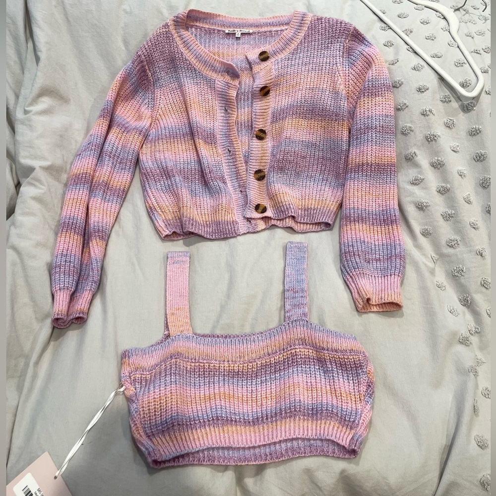 Sweater + crop top set